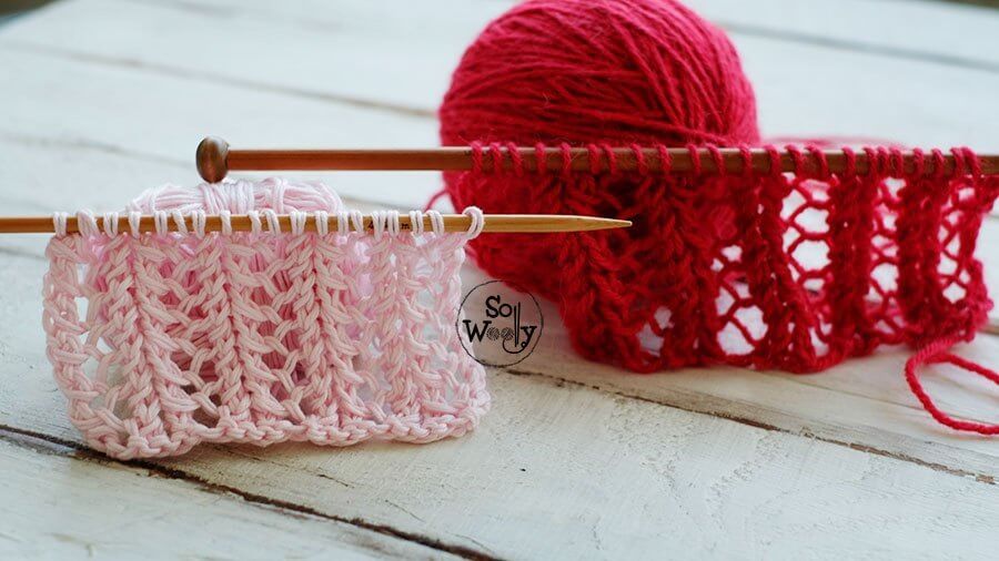 Learn to knit vintage lace stitches step by step