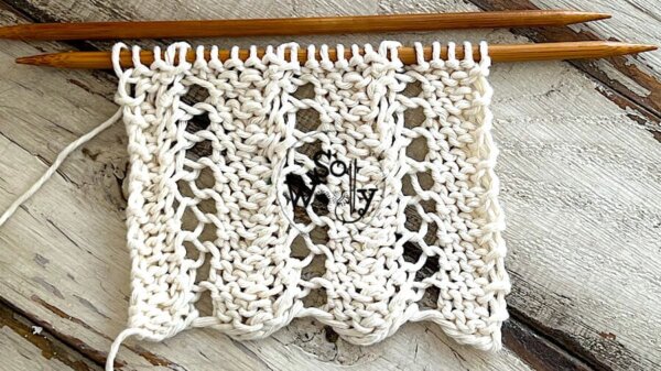 How To Knit The Lacy Chevrons Stitch Pattern Rows Only