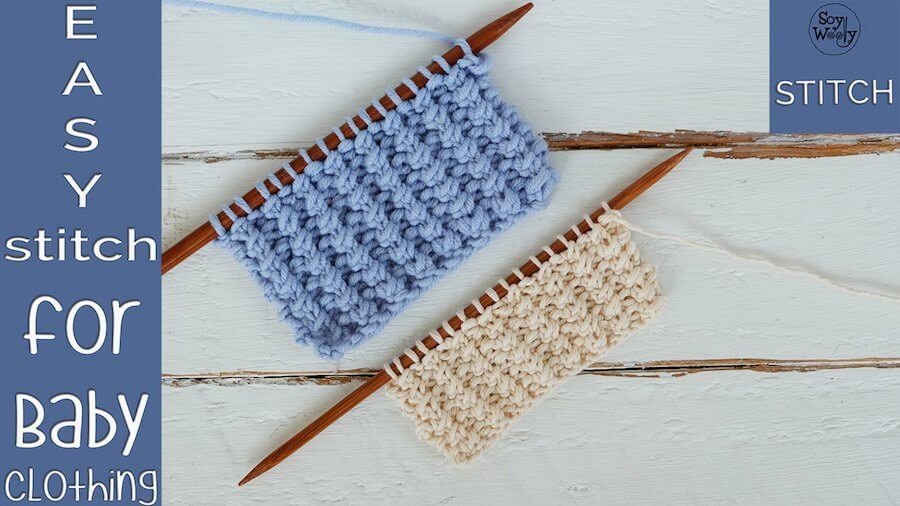 Easy knitting stitch pattern for baby clothing