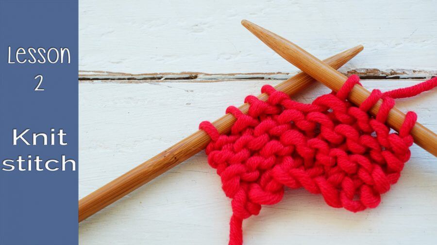 Knit stitch or garter stitch