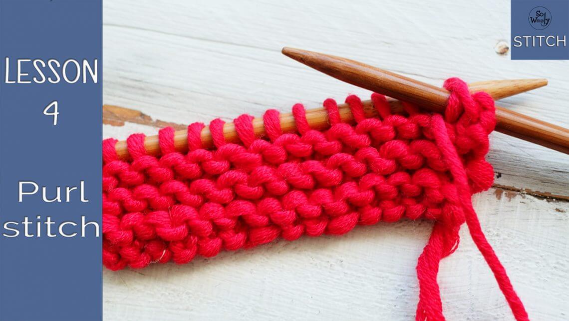 Learn to knit quickly Lesson four How to Purl So Woolly