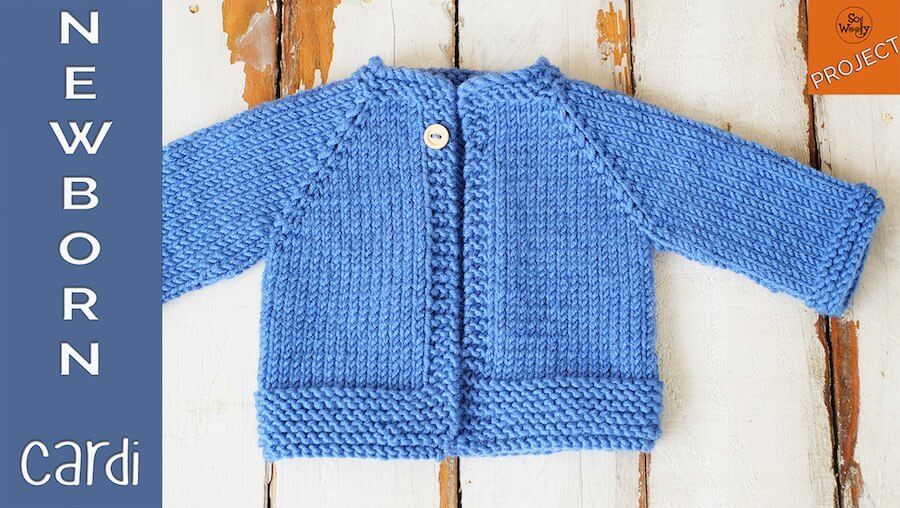 How to knit a Newborn Cardigan for 