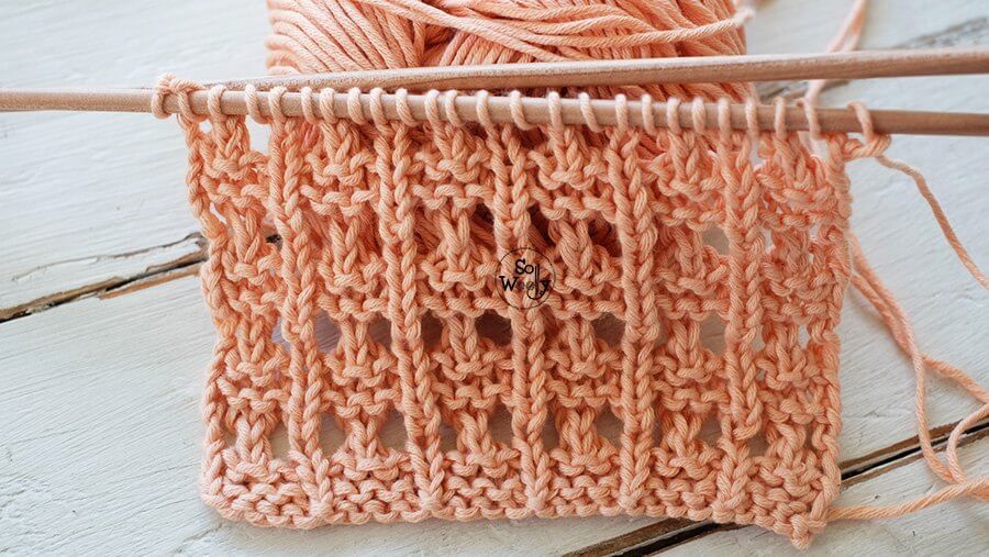 Textured Eyelets: Lace knitting for beginners - So Woolly