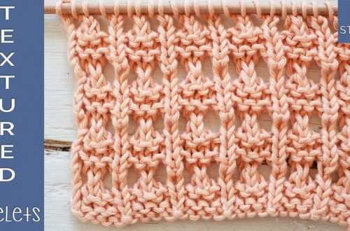 Textured Eyelets Lace knitting for beginners