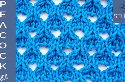 Learn to knit Peacock lace stitch pattern So Woolly