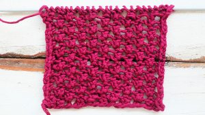 Netting stitch step by step knitting tutorial