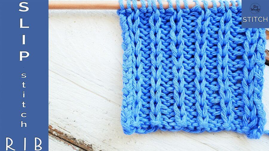 Tutorial Slip stitch knitting pattern for beginners