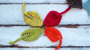How to knit beech leaves tutorial