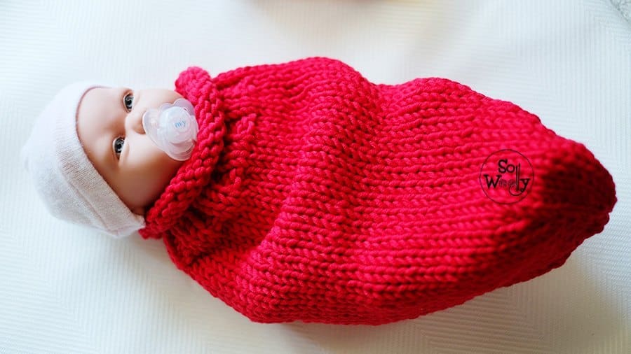 How to knit a Cocoon for a Newborn Baby step by step So Woolly