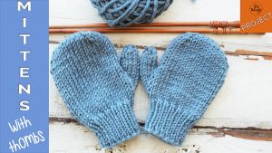How to knit Mittens with thumbs for children step by step