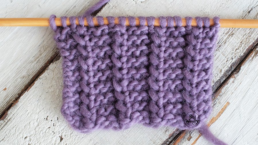 One row stitch Easy reversible ideal for knitting scarves So