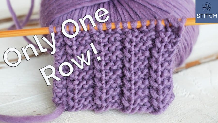 One Row Stitch Easy Reversible Ideal For Knitting Scarves