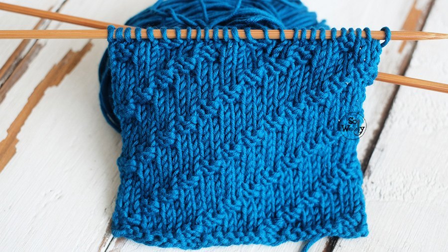 Knitting dense pattern for beginners doesnt curl