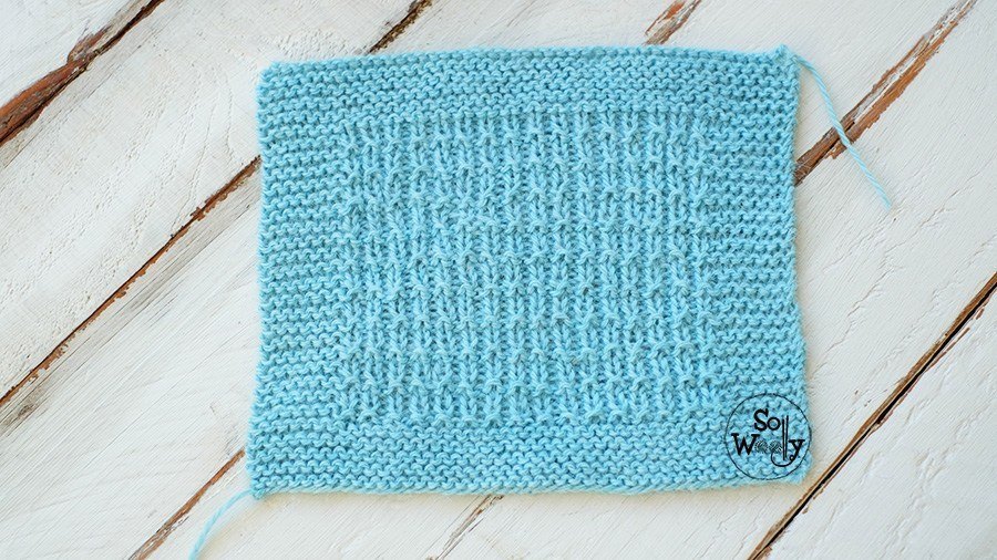 Broken Rib Stitch knitting pattern video tutorial