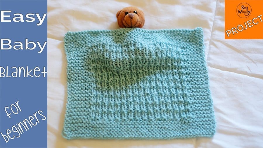 Simple Blanket free beginners knitting pattern at The Woolly Brew