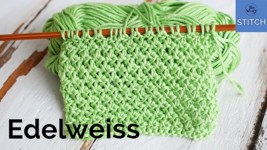 Edelweiss stitch knitting pattern: Easy, reversible, and it doesn't curl!