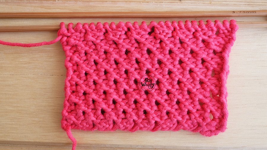 Lace Mesh knitting pattern video tutorial step by step