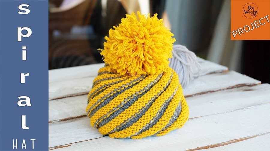 Spiral Hat free knitting pattern all sizes