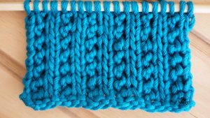how to knit texturized stockinette stitch step by step