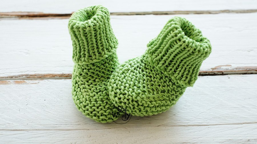 knitted baby booties