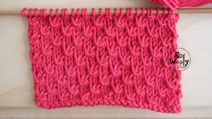 Crocodile knitting stitch pattern step by step So Woolly