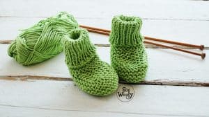 How to knit Newborn Baby Booties step by step