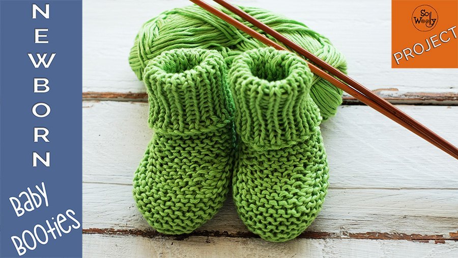 Newborn Baby Booties knitting pattern for beginners