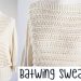 Batwing woman sweater free knitting pattern