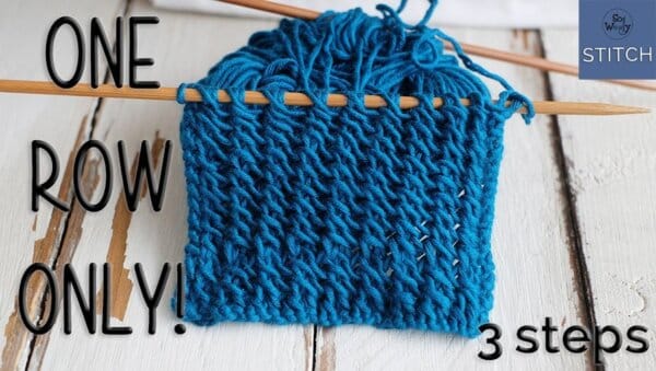 One row lace stitch: only 3 steps, identical on both sides and it doesn ...