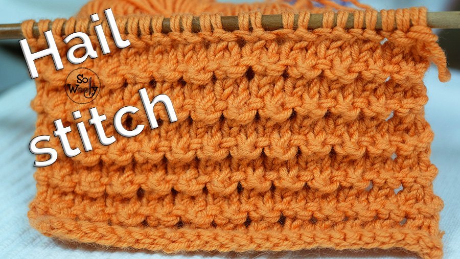 Hail stitch knitting pattern easy textured lace