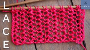 How to knit lace in one row two easy steps