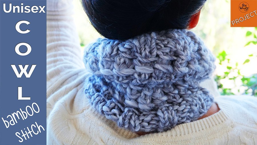 How to knit unisex cowl for beginners