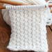 Spine stitch two-row knitting pattern tutorial