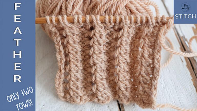 Feather Rib knitting pattern: A two-row repeat stitch - So Woolly | So ...