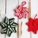 How to knit a Christmas star step by step