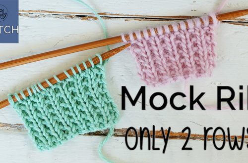 Mock Rib knitting stitch pattern step by step