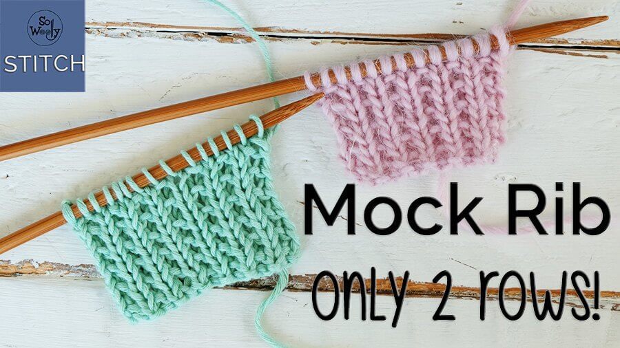 Mock Rib knitting stitch pattern step by step