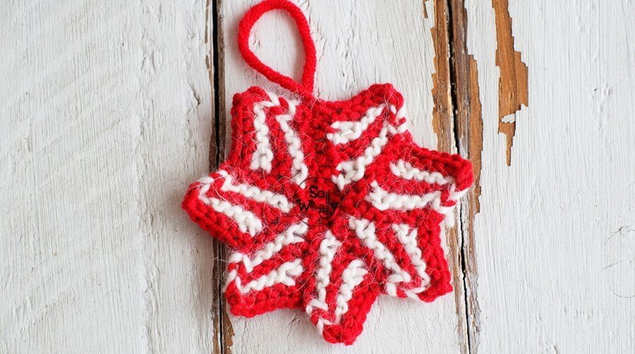 Seven-point star free knitting pattern and video tutorial, step by step. So Woolly.