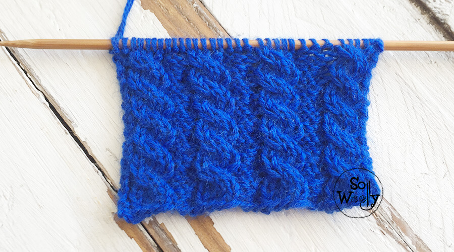 Easy reversible cable knitting stitch pattern. So Woolly.