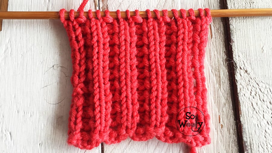 How to knit a reversible lace ribbing stitch . So Woolly.