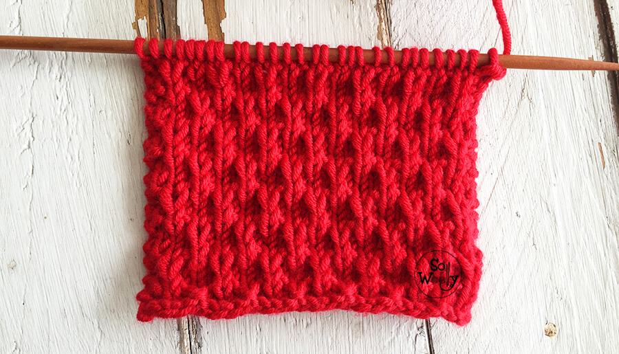 How to knit the Slipped Honeycomb stitch (free tutorial). So Woolly.