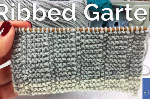 Ribbed Garter stitch a reversible one-row repeat knitting pattern