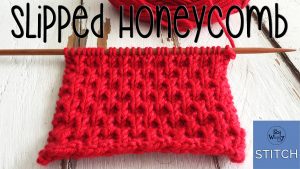 Slipped Honeycomb stitch knitting pattern
