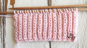 Half Fisherman's Rib stitch easy knitting pattern step by step