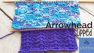 Arrowhead Slipped stitch knitting pattern