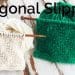 Diagonal Slipped stitch knitting pattern and tutorial