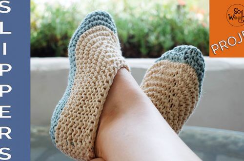 Easy slippers knitting pattern