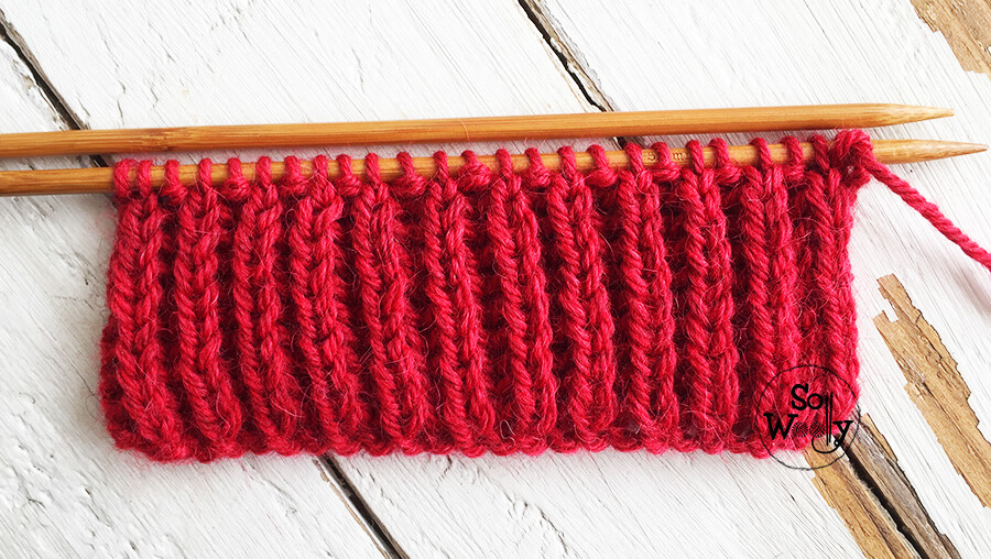 A reversible knitting stitch, the Fisherman's Rib is a two-repeat pattern, identical on both sides. So Woolly.