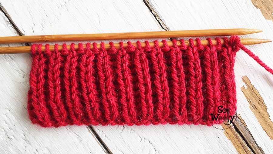 How to knit and bind off the original Fisherman's Rib stitch - So Woolly