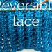 Two-row repeat reversible lace knitting pattern